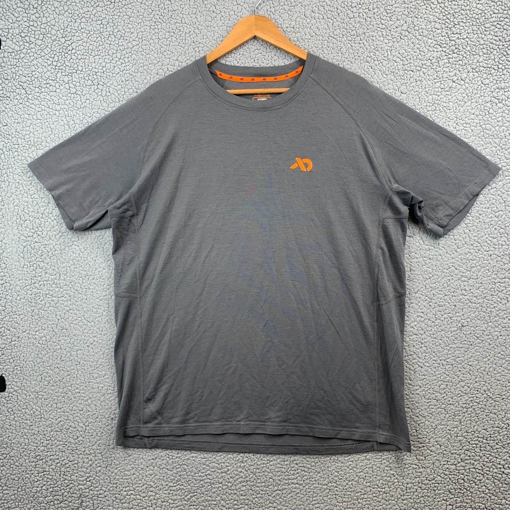 First Lite Aerowool Wick Ultralight 150 Short Sleeve Baselayer Men's 2XL Gray
